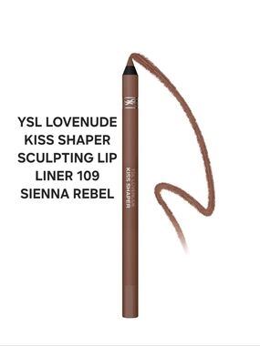 YSL LOVENUDE KISS SHAPER SCULPTING LIP LINER 109 SIENNA REBEL. BNIB